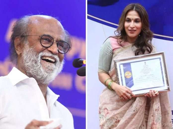 Superstar Rajinikanth becomes Tamil Nadu's highest tax paying celebrity, daughter Aishwarya receives award from father's side