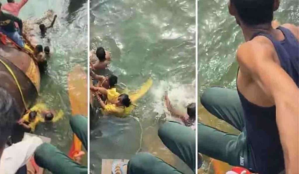 WATCH VIDEO : गंगा नदीत ४० लोकांची बोट उलटली; ४ जणांना जलसमाधी,काही जण बेपत्ता